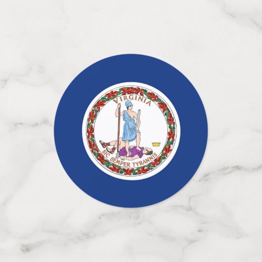 Tafelconfetti met vlag van Virginia Confetti (Kleine voorkant)