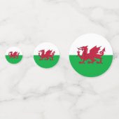 Tafelconfetti met vlag van Wales, VK Confetti (Voorkanten)