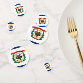 Tafelconfetti met vlag van West Virginia Confetti