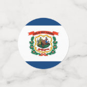 Tafelconfetti met vlag van West Virginia Confetti (Kleine voorkant)
