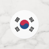 Tafelconfetti met vlag van Zuid-Korea Confetti (Kleine voorkant)