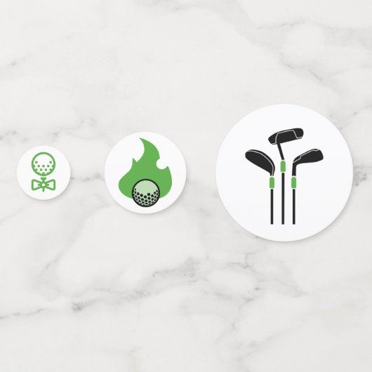 Tafelconfetti voor golfsporten confetti (Achterkanten)