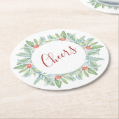 Tafeldecor Kerstmis Ronde Kartonnen Onderzetter (Gebogen)