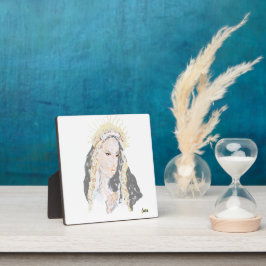Tafeldeelbaar Ezel Met Canvas :  Maagd Maria Fotoplaat