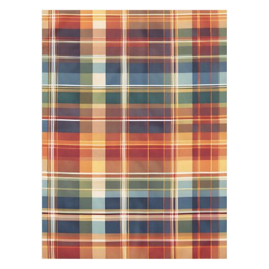 Tafeldoek Kleurrijke Plaid Herfst Herfst Thanksgiv Tafelkleed (Voorkant)