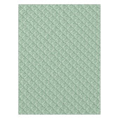 Tafeldoek met groene en witte loof print tafelkleed (Voorkant)