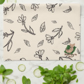 Tafeldoek met madeliefjesbloem theedoek (Gevouwen)
