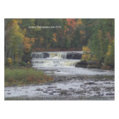 Tafeldoek met onderaan Tahquamenon Herfsten Tafelkleed (Voorkant (Horizontaal))