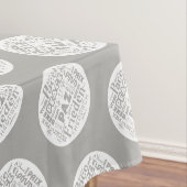 Tafeldoek multi-taal vrede woorden. tafelkleed (Voorbeeld)