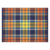 Tafeldoek Navy Blue Sinaasappel Plaid Tafelkleed (Voorkant (Horizontaal))