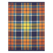 Tafeldoek Navy Blue Sinaasappel Plaid Tafelkleed (Voorkant)