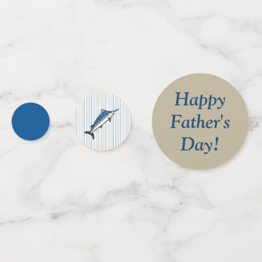 Tafelfetti - Blauwe Marlijn Confetti (Voorkanten)