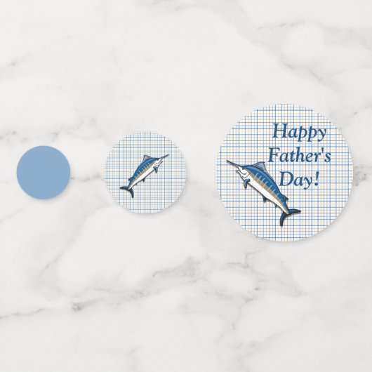 Tafelfetti - Blauwe Marlijn Confetti (Achterkanten)