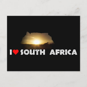 Tafelgebergte - Giraffe - Zonneset Briefkaart