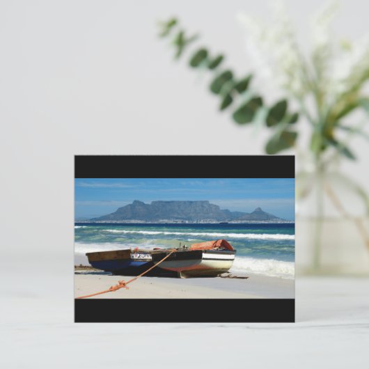 Tafelgebergte met briefkaarten voor vissersboten (Staand voorkant)