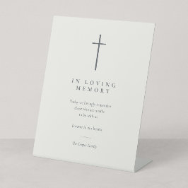 Tafelherdenking 'Grace In Loving Memory' Reclamebord Met Voetstuk