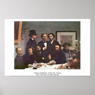 Tafelhoek, munt van de tafel door Fantin-Latour He Poster
