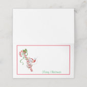 Tafelhouder met kerstmuis plaatskaartje (Buitenkant ongevouwen)