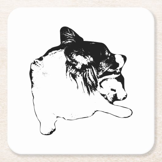 Tafelhouding: Corgi-omtrek Kartonnen Onderzetters (Voorkant)