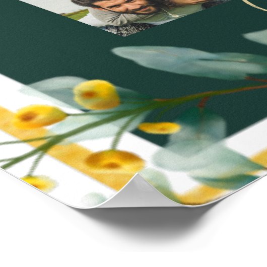 Tafelindeling Foto Verwelkoming Namen Bruiloft Poster (Hoek)