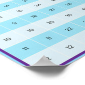 Tafelkaart 1 t/m 12 | Times Tables Poster (Hoek)