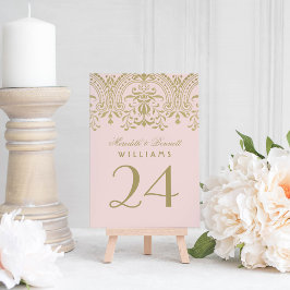Tafelkaart Blush Goud Glamour Kaart