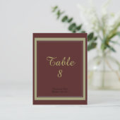 Tafelkaart in Bourgondië en Goud Briefkaart (Staand voorkant)
