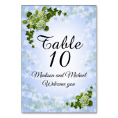 Tafelkaart lente bloemen Hydrangeas Kaart (Achterkant)