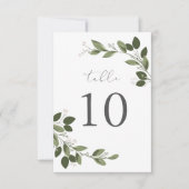 Tafelkaart met blozende takjes kaart (Voorkant)