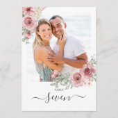 Tafelkaart met foto rozen kaart (Voorkant)