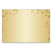 Tafelkaart met gouden rozen confetti kaart (Achterkant)