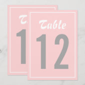 Tafelkaart met roze en grijze nautische tinten II Kaart (Voorkant / Achterkant)