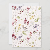 Tafelkaart met wilde bloem (Achterkant)