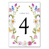 Tafelkaart met wilde bloem kaart (Achterkant)