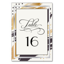 Tafelkaart | Moderne verfstreken en typografie