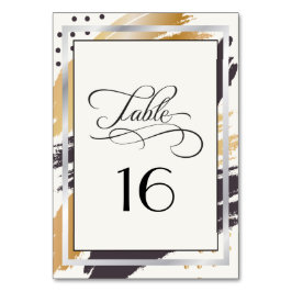 Tafelkaart | Moderne verfstreken en typografie Kaart