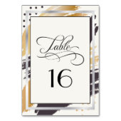 Tafelkaart | Moderne verfstreken en typografie Kaart (Achterkant)