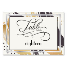 Tafelkaart | Moderne verfstreken en typografie