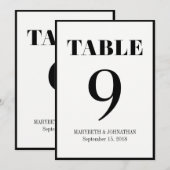 Tafelkaart Mr en Mrs Modern Bold voor de bruiloft Kaart (Voorkant / Achterkant)