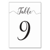 Tafelkaart nummer 9 voor het bruiloftsfeest kaart (Voorkant)
