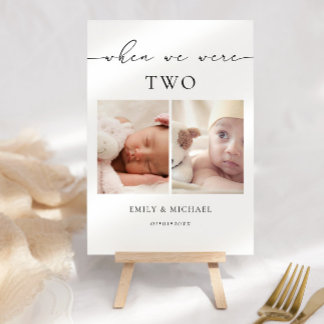 Tafelkaart 'Onze leeftijd op onze trouwdatum' Kaart