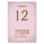 Tafelkaart | Roze en Goud Kaart (Voorkant)