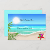 Tafelkaart Strand Met Kleurrijke Zeesterren Kaart (Voorkant / Achterkant)