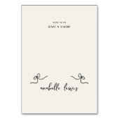 Tafelkaart voor de bruiloft met bewerkbare gastnaa kaart (Voorkant)