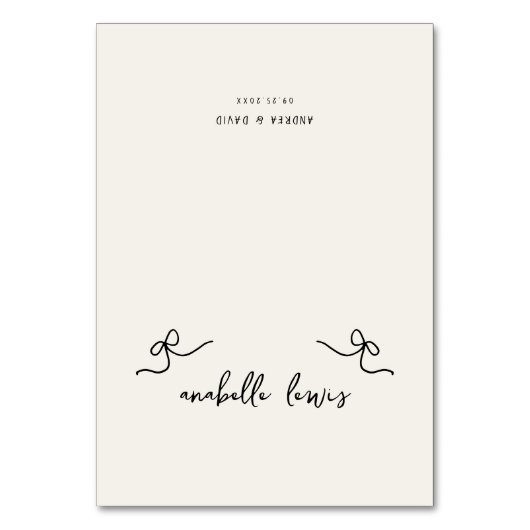 Tafelkaart voor de bruiloft met bewerkbare gastnaa kaart (Voorkant)