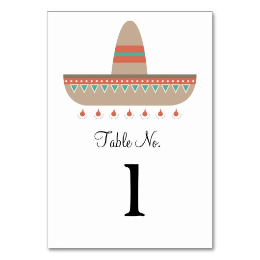 Tafelkaart voor fiesta of bruiloft kaart (Achterkant)