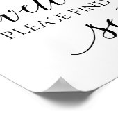 Tafelkaart voor kleine bruiloften (20 x 25 cm) poster (Hoek)