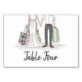 Tafelkaart voor stuurbruiloft kaart (Achterkant)