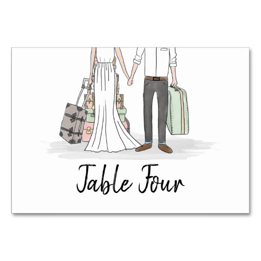 Tafelkaart voor stuurbruiloft kaart (Voorkant)