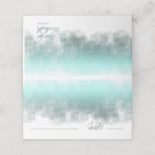 Tafelkaart Watercolor Reflections Teal ID774 Plaatskaartje (Buitenkant ongevouwen)